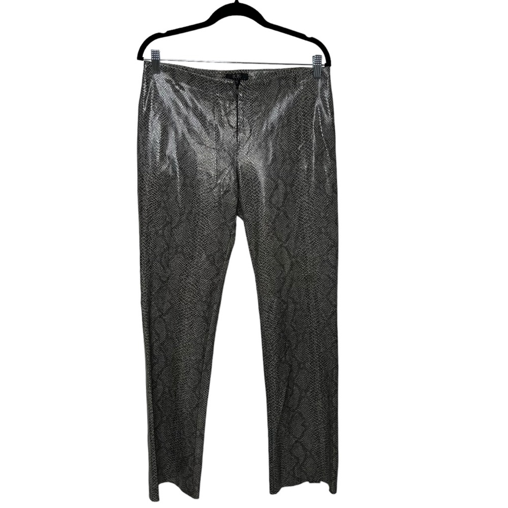 Vintage 90s Y2K BCBG Max Azria Gray Faux Python Snakeskin Hip Hugger Pants